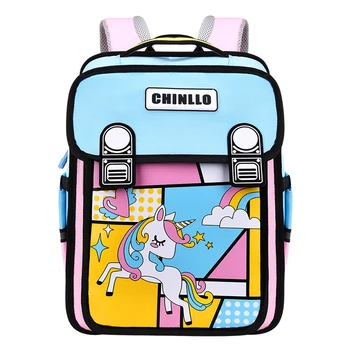 chinllo good quality customizable backpack primary school bag kids backpack lightweight unicorn bag for school kids