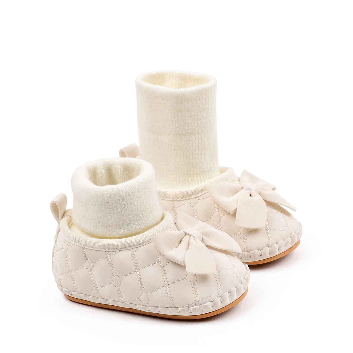 New Arrival Beautiful Bowknot Designs Baby Socks Shoes for Girls manufacture