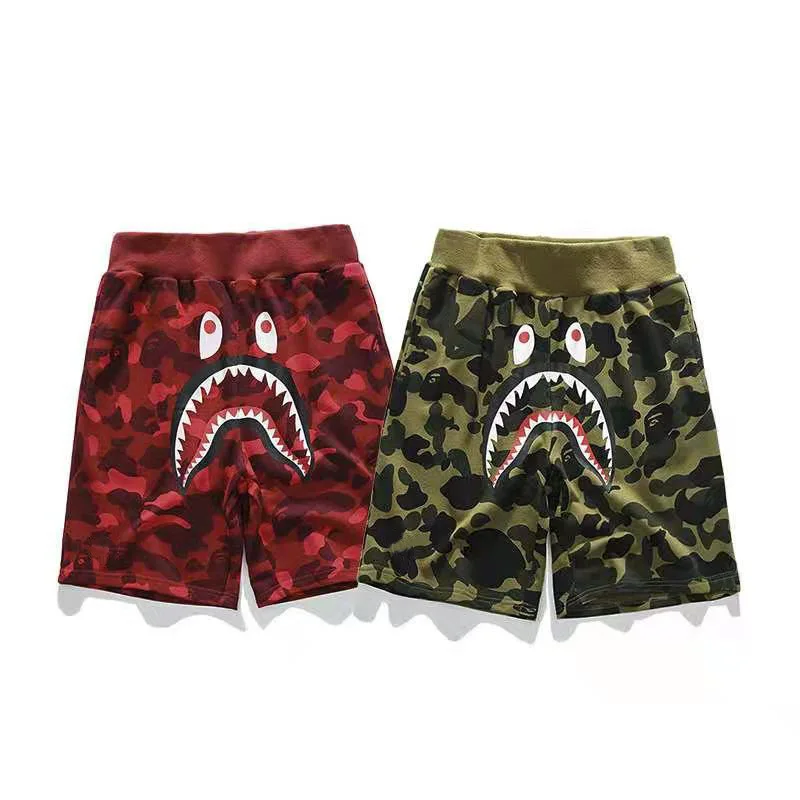 Men Shark Bape Shorts,Camouflage Men 
