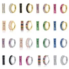 Hoop ROXI Wholesale 18k Gold Plated Colorful Crystal Silver Hoop Earrings Jewelry For Women