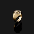 Skull Ring Men's Jewelry Custom Logo Stainless Steel Skull Signet Ring