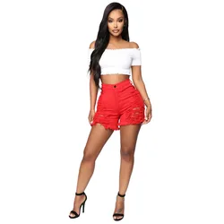 S-5XL plus size summer hot women sexy jeans shorts cutout washed ripped denim shorts for women