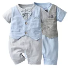 Clothes Hot-selling 100% Cotton Baby Clothes Set In 2020 Fake Two-piece Baby Romper