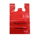 Shirt Reusable Heavy Duty Custom Print Logo Handle Plastic T Shirt On Roll For Supermarket