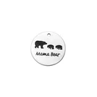 Pendant Pendant Stainless Necklace Cute Laser Writing Words Custom Bear Stainless Steel Pendant Necklace