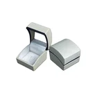 Paper Custom Gift Box Cheap Cream Small Arch Plastic Special Paper Velvet Satin Custom Jewelry Ring Gift Packing Box