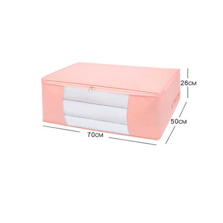 Wholesale Custom Non Woven Under bed Storage Organizer Bags For Comforters Clothes Blanket Storage