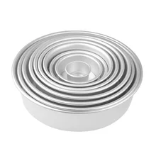 2-14 Inch Anodized Aluminum Alloy round Cake Mold Loose Bottom Baking Appliance Pan Metal Cake Tool for Making Cakes