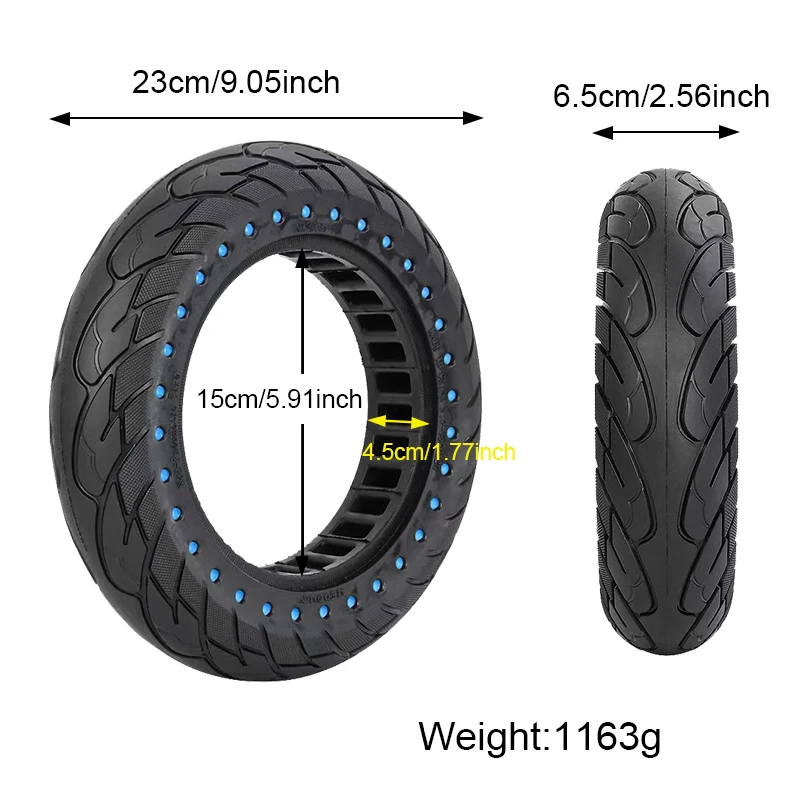10X2.5 Tubeless Honeycomb Tire Non-Pneumatic Tyre for Electric Scooter Parts