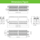 Double Level Spring Terminal Blocks Push In Wire Connectors With Flange Screw Socket For Pcb 3.5mm Pitch