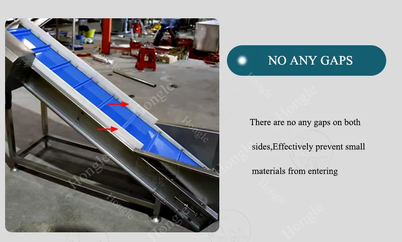 Food Industry Production Line Snacks Conveyor Belt for Fruit & Vegetable Washing Equipment manufacture