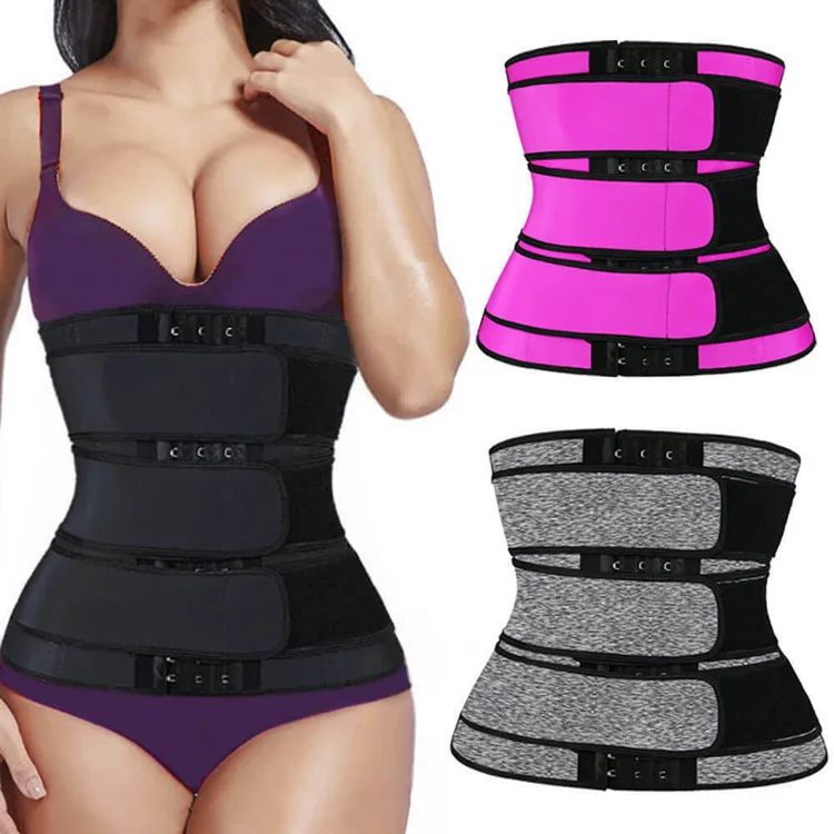 Gujia Gaine Fajas Cinta Modeladora 9 Steel Bones Neoprene Waist Trainer Laser Color Shapewear Belt For Women Weight Loss Cincher Buy Gujia Gaine Fajas Women Body Shaper Two Belts Support Back