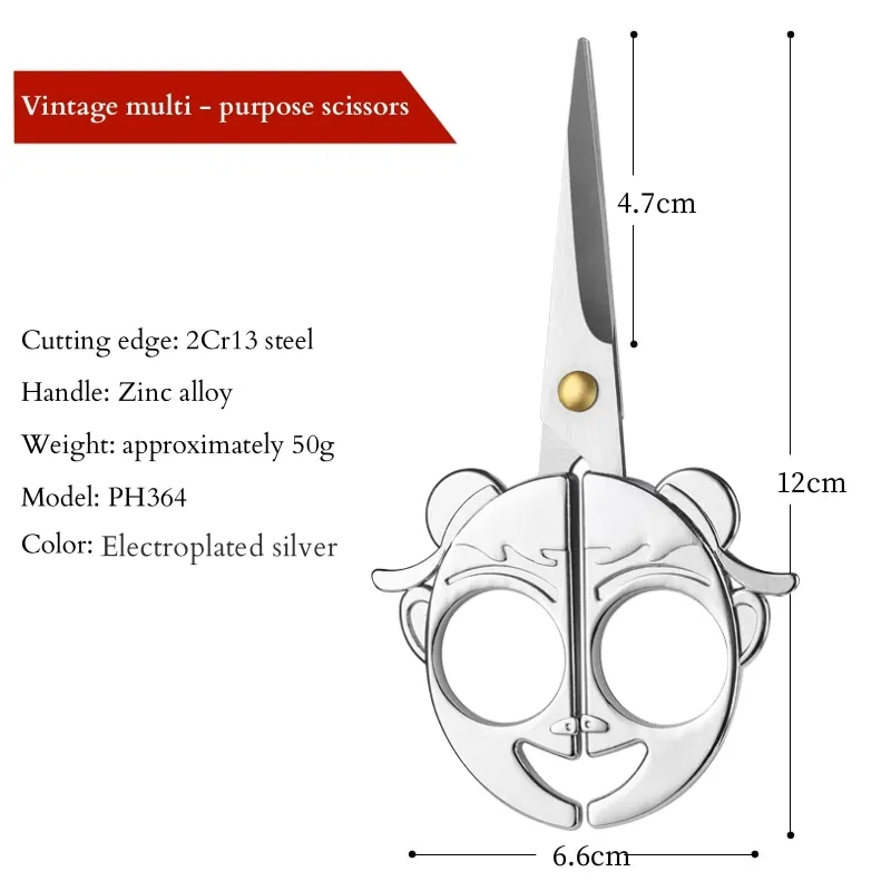 Kleine Edelstahlschere im Vintage-Stil