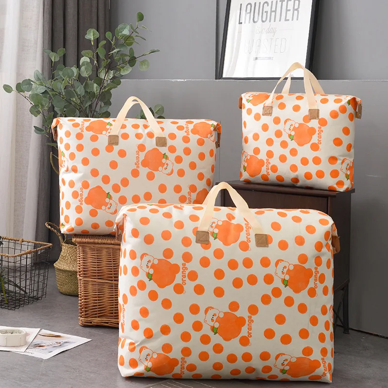 Wholesale non-woven fabric storage bag thickened large capacity household moving packing clothing quilt storage bag