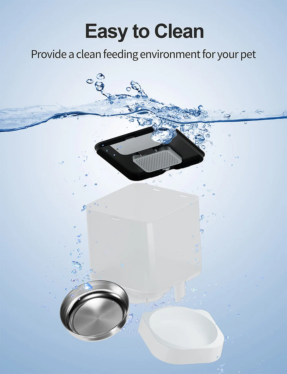 4l Automatic Dog Feeder App Smart Cat Feeder Slow Food Dispenser Wifi