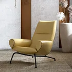 Furniture Living Custom Hotel Furniture Retro Armchair Study Nordic Living Room Leather Chair