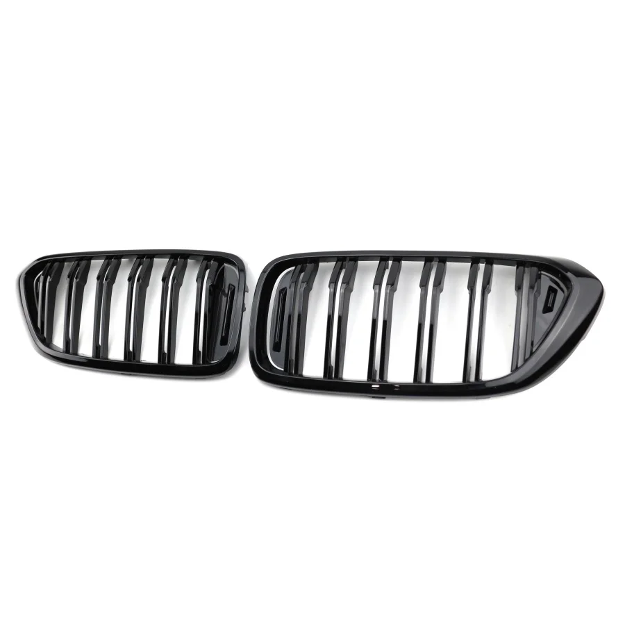product tiypeor car dual line gloss black front grille for 2017 2020 bmw 6 series gt g32-10