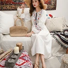 Dress Dresses Korean Dress Fall Clothing For Girls Westido De Flores Bohemia Dress Autumn White Long Dresses Women