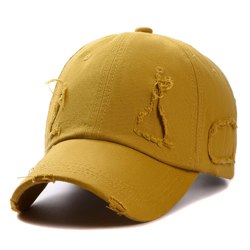 Topi Bisbol Katun Pudar Uniseks,Topi 