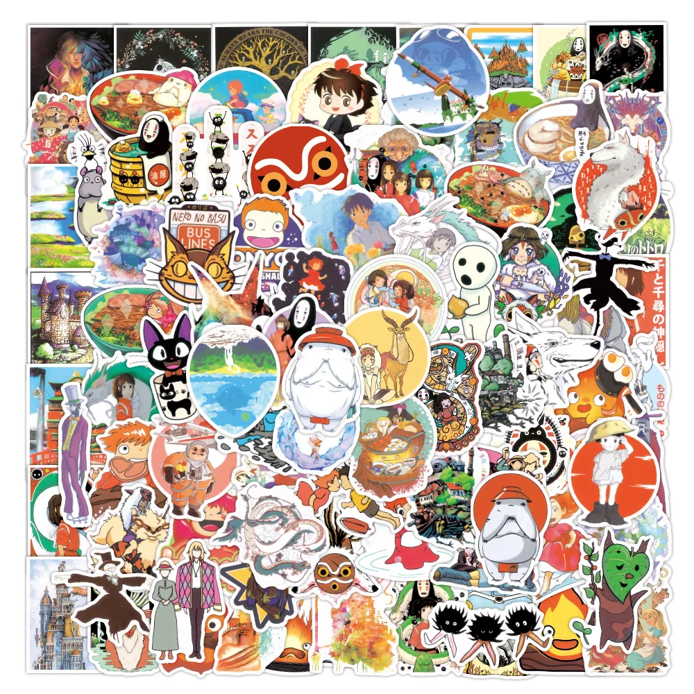 100pcs Studio Ghibli Anime Personalized Graffiti Stickers For Kid Laptop  Phone Scrapbook Miyazaki Hayao Cartoon Sticker - Buy Miyazaki Hayao Stickers,Ghibli  Studio,Totoro Stickers Product on 