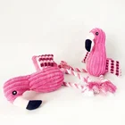 Toy Plush Squeaky Pet Toy Plush Animal Flamingo Chew Dog Toy