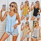 Women's Wholesale Custom Spandex Crop Top Breathable V-neck Women's Tank Tops
