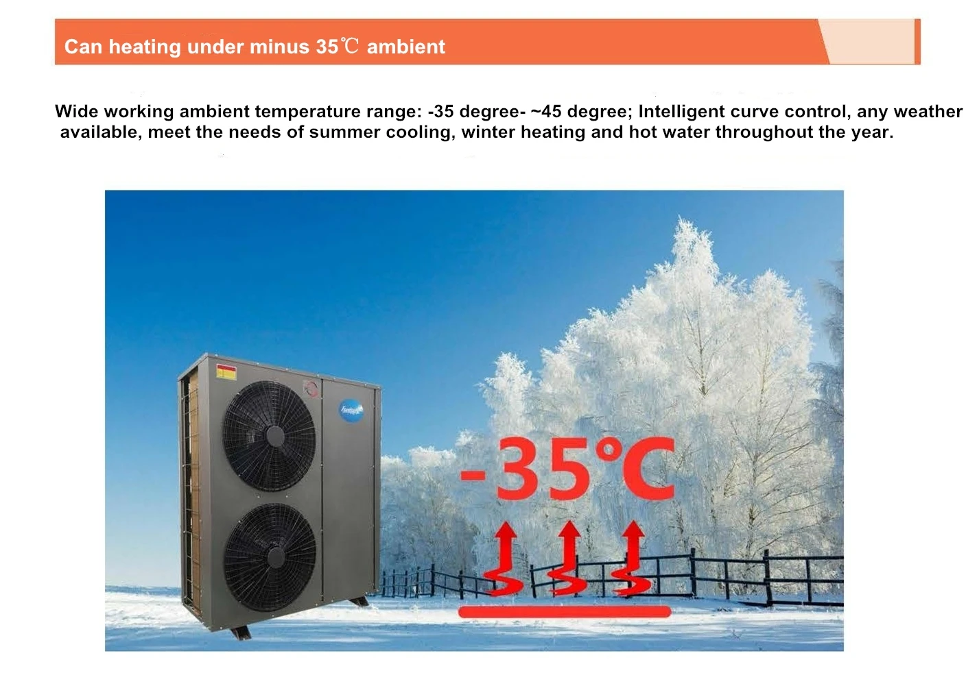 Air to Water Heat Pump, 120KW, Inverter, R32, EVI - detail 12