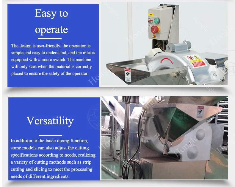Commercial Industrial Electric Vegetable Cutter Dicing Machine for Potato Fruit & Green Onion Motor As Core Component details