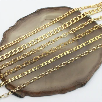 CH-LAB0008 Fashion sale rosary chains,new design gold plated link chain,cheap wholesale fine jewelry making