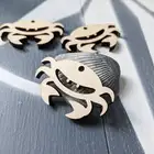 Wood Craft Necklaces Wood Wood Crab Charms Nautical Craft Supplies For Earrings Necklaces Decor Beach Jewelry Findings