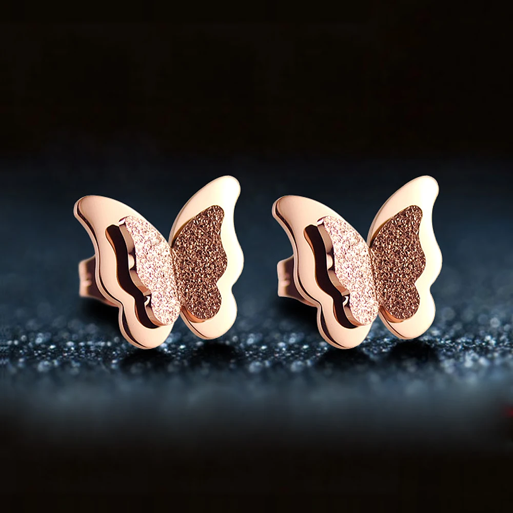 Teens Little Girls Stud Screw On Safety Backs Toddlers Stainless Steel Ultra Sensitive Ears Post For Kids Earrings For Girls,18k Gold Plated Butterfly Hypoallergenic Earrings for Girls 
