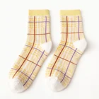 Soles Ladies Middle Tube With Yellow Floral Towel Soles Slouch Socks