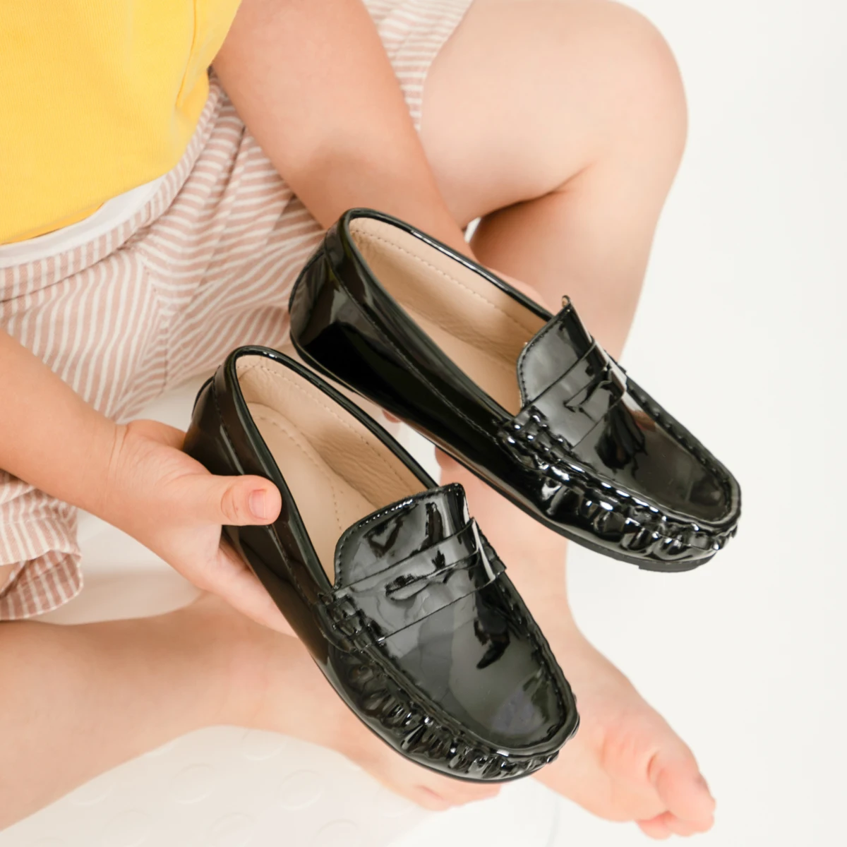 Hot Fashion Children Boys School Party Shoes Soft Deerskin Leather Rubber Sole Non-slip Children Loafers