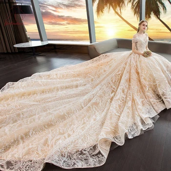 NEW Fashion Styles Women Wedding dresses One Shoulder Floor Length Vintage Applique Women Wedding Dress Bridal Gown
