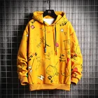 Hoodies Hoodie Manufacturer Men Anime Hoodies Hip Hop Harajuku Sweatshirt Custom Logo Printed 100% Cotton Hoodies