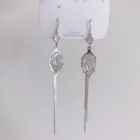 Earrings Designer Korean Fashion Leaf Silver Plate Earrings Designer Long Chain Tassel Drop Earrings Women