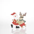 Doll Decoration Supplies 2021 Christmas New Lovely Tabletop Decoration Supplies 3D Santa Reindeer Doll