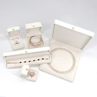 Jewellery Box Jewelry Wholesale Manufacturer Custom Logo White Leather Jewellery Packaging Box For Jewelry Selling
