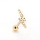 Stud Earrings Small Crown Moon Star Lightning Stud Earrings Women 925 Sterling Silver Piercing Earrin