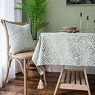 Cover Party Shinnwa Tassel Linen Fabric Dust-Proof Table Cover For Kitchen Dinning Wedding Party Table Cloth