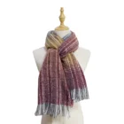 New Scarf Shawl And Scarf Manufactured Directly New Fashionable Female Warm Fine Striped Scarf Shawl With Tassels