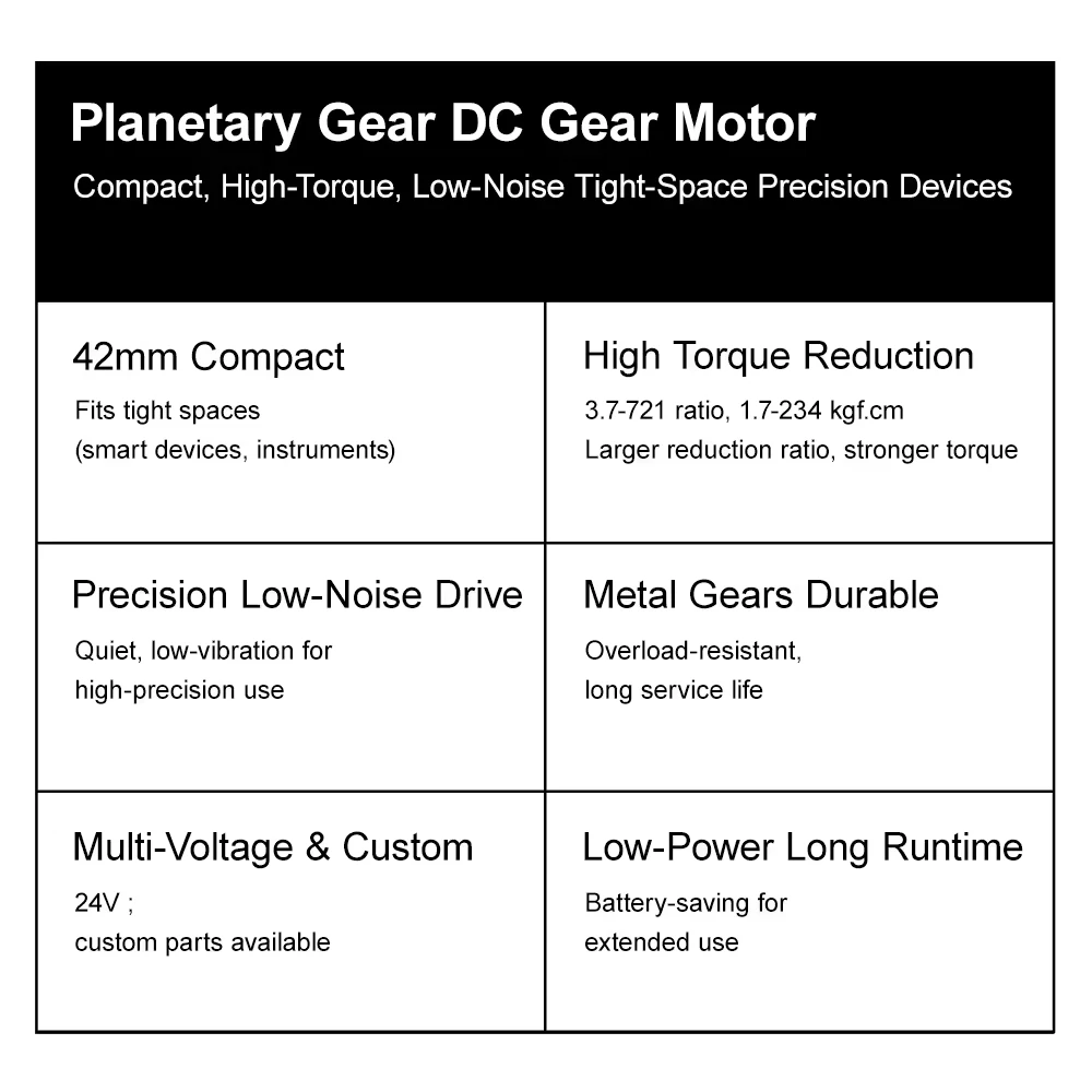 Planetary Gear Motor, 24V, 42GP-4250, Brushless, CCW - detail 4