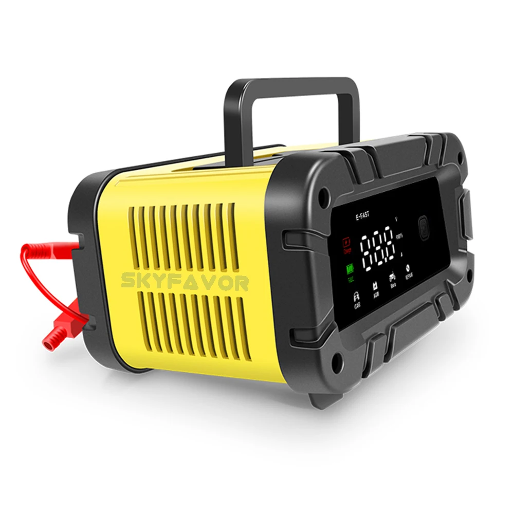 High quality 12V car battery charger 12V 6A full stop automatic 12 volt 6 amp heavy duty truck motorcycle car battery charger
