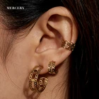 Hoops Hoop Earrings Huggies 14Kt 18K Gold Plated Stainless Steel Jewelry Hollow Out Tendy Hoops 316 Steel Hoop Earrings