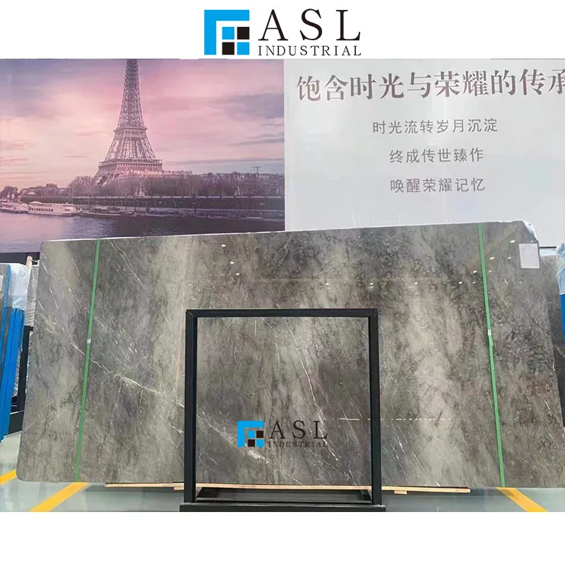Factory direct dark grey marble slab