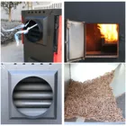 Wood Stove Wood Pellet Stove ZOBO 80KW Energy Saving Biomass Wood Pellet Machine Stove With Chimney