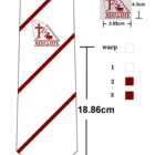 Business Burguandy Navy Striped Polyester Woven Jacquard Mens Logo Neckties Custom Private Label Necktie