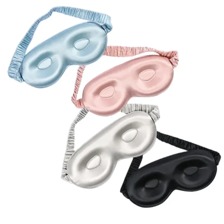 New Arrival 3D Eye Mask 100% Pure Mulberry Silk Drawstring Bag Eye Mask Accessories