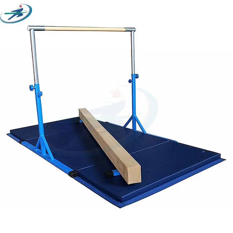 Choose add Gymnastics mat to Combine Height Adjustable Horizontal Bar Kids&Junior&Adult DOIT Adjustable Horizontal Bar/Fitness Gymnastics Training Bar 