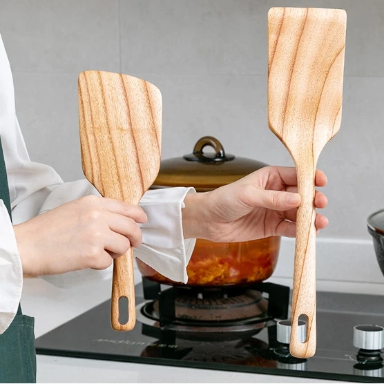 Wholesale chinaberry Kitchen Accessories spatulas Utensils Cooking Tools Wooden Kitchen  Utensils Sets Wood Kitchen Utensil